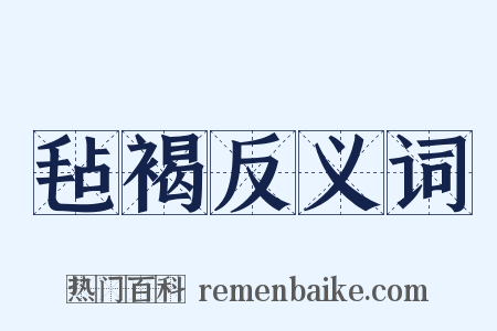 毡褐反义词是什么意思的图片